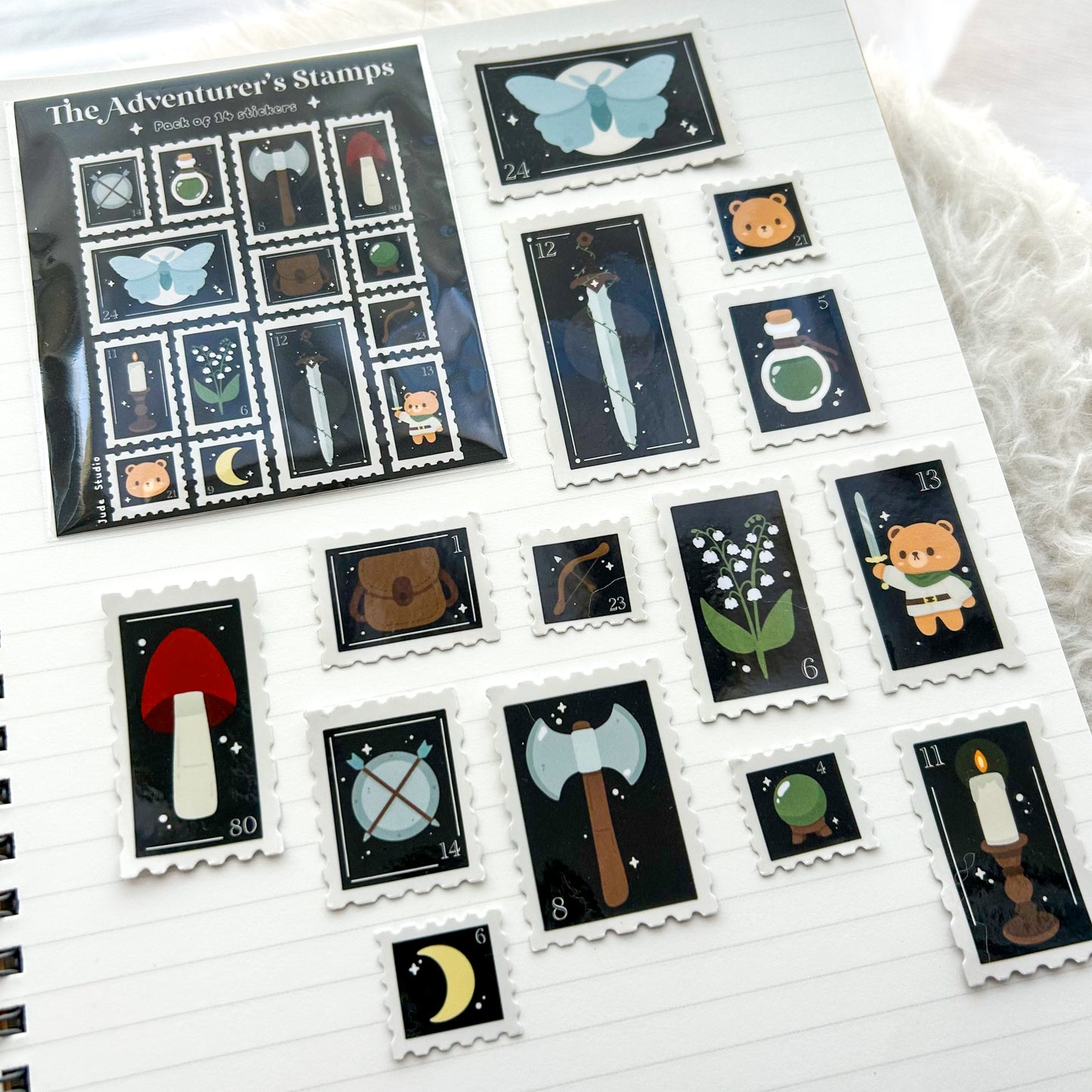 Pack de stickers Les Timbres de Ririko